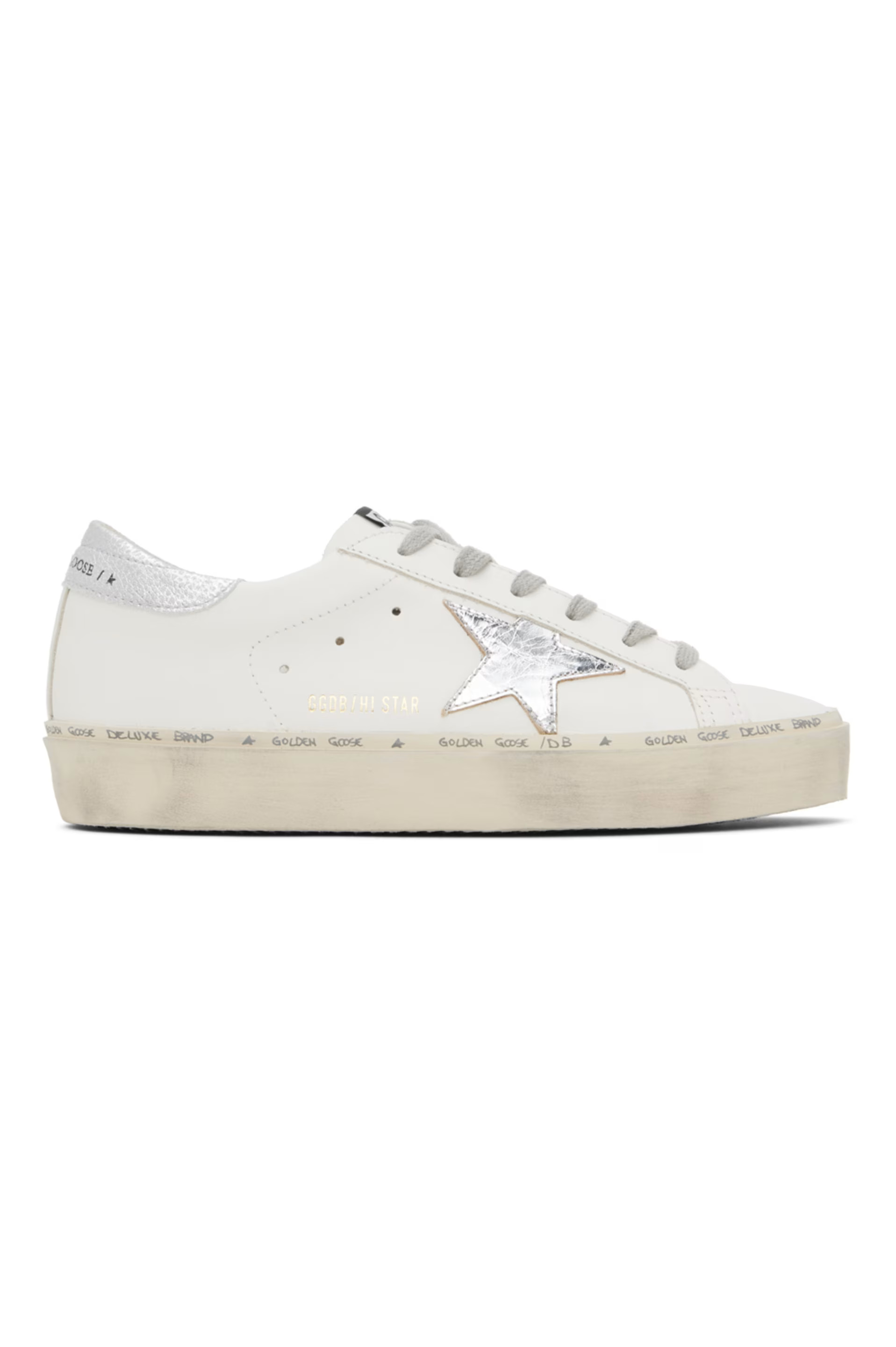 Golden Goose - White Hi Star Sneakers | SSENSE