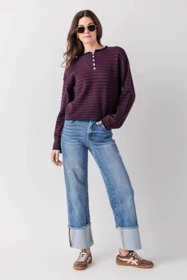 Risen Scottie Large Cuffed Jeans | Social Threads