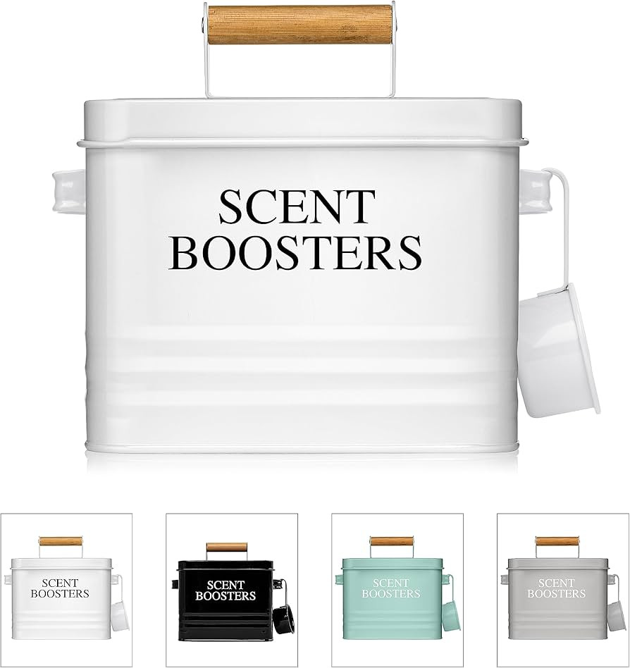 Calindiana Modern Farmhouse Metal Laundry Scent Booster Beads Dispenser Container with Scoop for ... | Amazon (US)