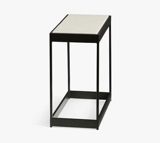 Presidio Rectangular Stone Side Table (22.5") | Pottery Barn (US)