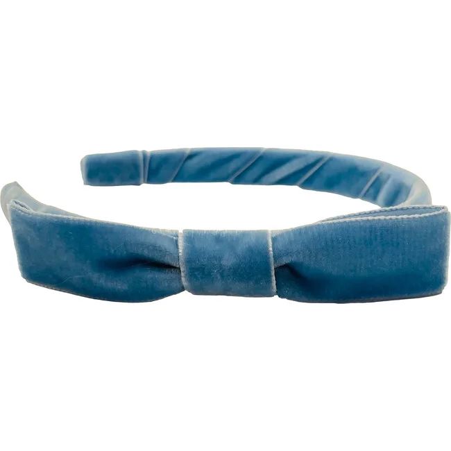 Velvet Lottie Headband, Dusty Blue - Winn and William Hair Accessories | Maisonette | Maisonette
