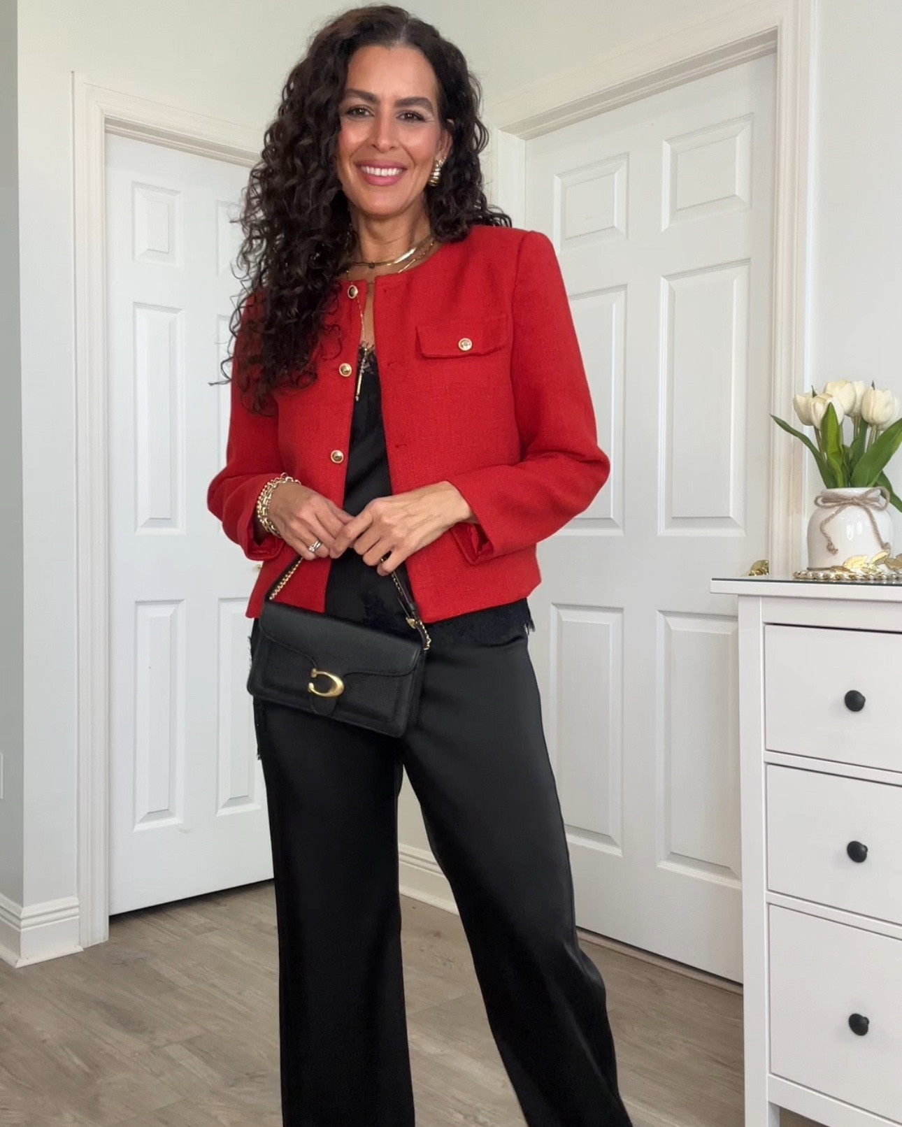 Styling Satin pants  5 ways! 🍂All sizing and details:
Size s in top.
Size M in pants.
Size S in blazer.
Size M in black  sweater 
Size 4 I trench dress. 
Shies are tts

I’m 5’7” | size S | about 130 pounds 
#neutraloutfit #ltkfashion
Style tips , fashion hacks, casual outfits, how to wear, fall fashion, how to wear, 

#waystowear #satinpants  #howtostyle #holidayoutfits #autumnoutfits #fallfashiontrends #trenchcoats

#LTKU #LTKSaleAlert #LTKOver40