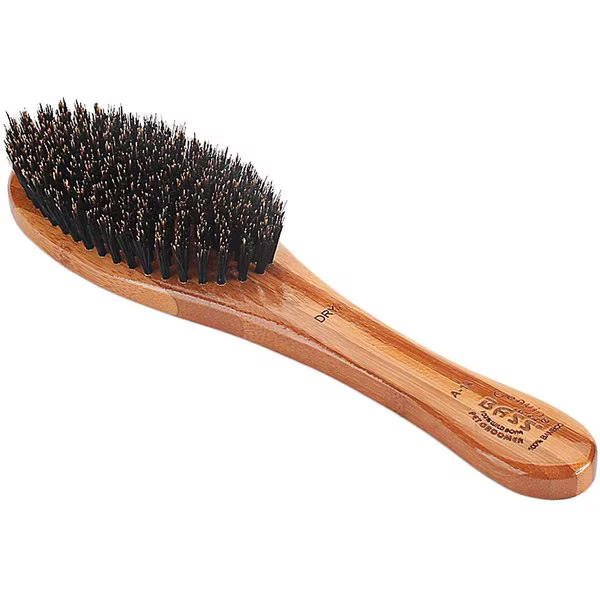 Bass Brushes Shine & Condition Dog & Cat Brush, Bamboo-Dark Finish | Chewy