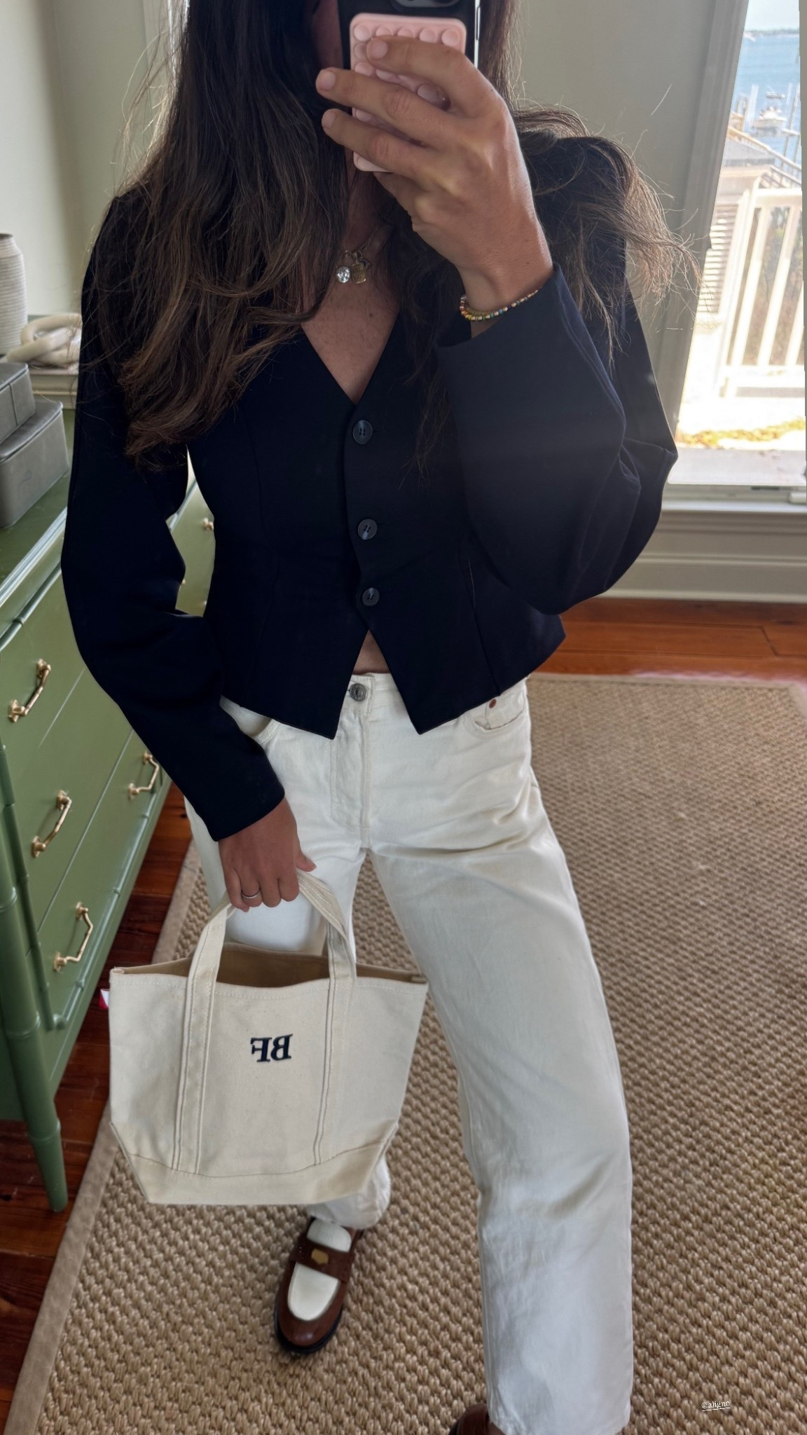 Obsessed with this top. Lightweight and so soft. Paired with My fav white denim

#LTKmomlife #LTKgrwm #LTKootd