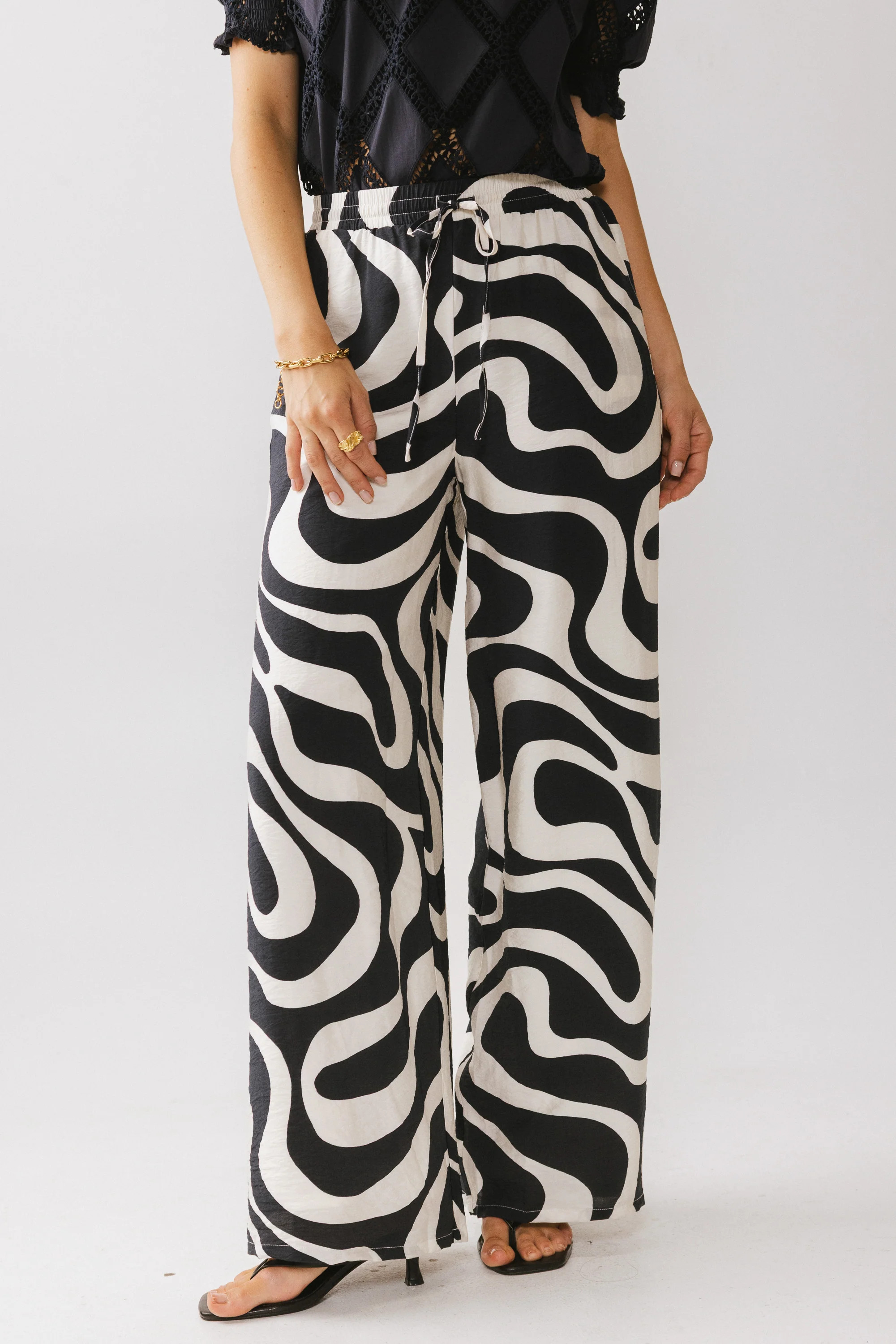 Remy Abstract Wide Leg Pants | Böhme US