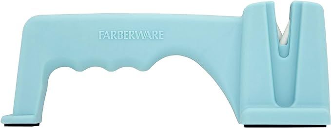 Farberware Edgekeeper Tabletop Kitchen Knife Sharpener, 7.5-Inch, Aqua | Amazon (US)