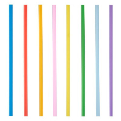 True Colorful Straws, Long Disposable Straws for Cocktails, Smoothies, Iced Coffee, Disposable Party Supplies, Assorted Colors, Set of 100 | Target