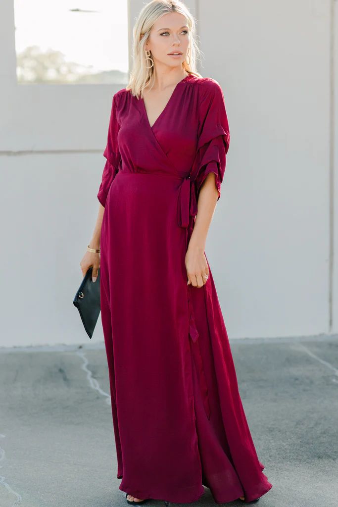 Shock And Awe Burgundy Red Maxi Dress | The Mint Julep Boutique