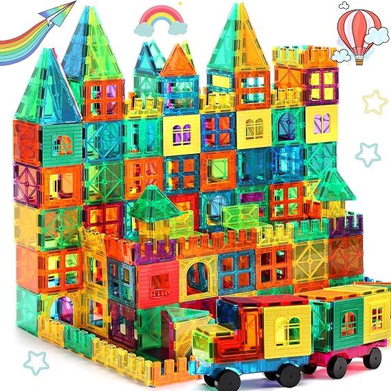 Magnetic Tiles, 100PCS Building Blocks, Magnets Building Set, STEM Toys Christmas Toy Gift for Ki... | Amazon (US)