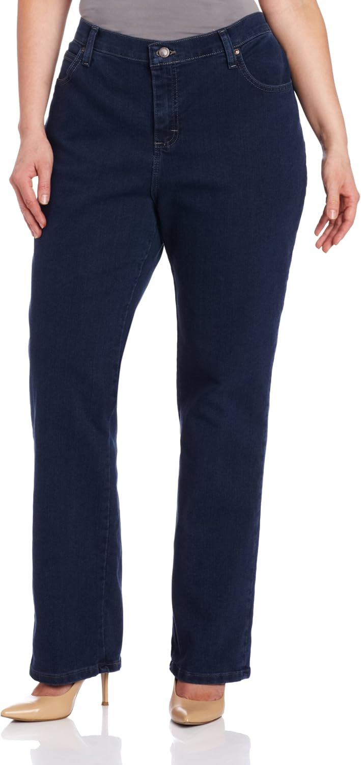Lee Women's Plus Size Relaxed Fit Straight Leg Jean | Amazon (US)