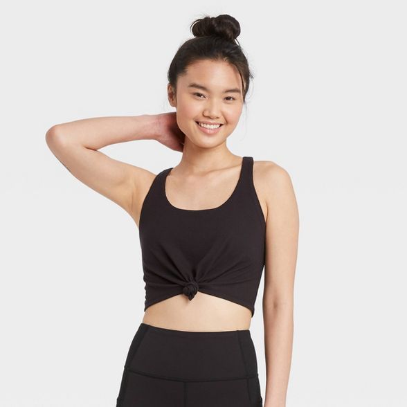 Women's Ribbed Tie-Front Racerback Bra - JoyLab™ | Target