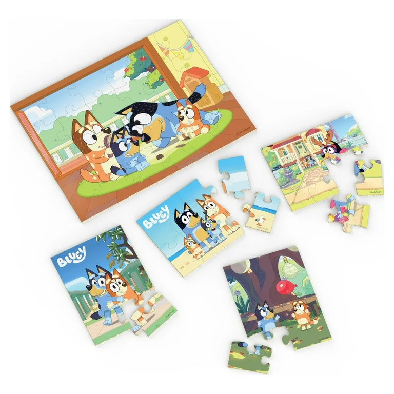 Bluey, 5-Pack of Jigsaw Puzzles in Storage Box - Walmart.com | Walmart (US)