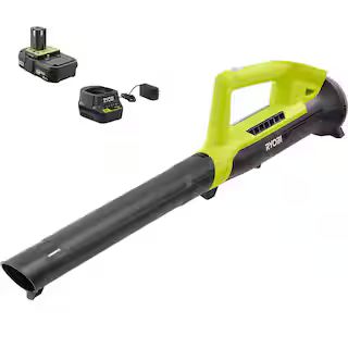 RYOBI ONE+ 18V 90 MPH 200 CFM Cordless Battery Leaf Blower/Sweeper with 2.0 Ah Battery and Charge... | The Home Depot