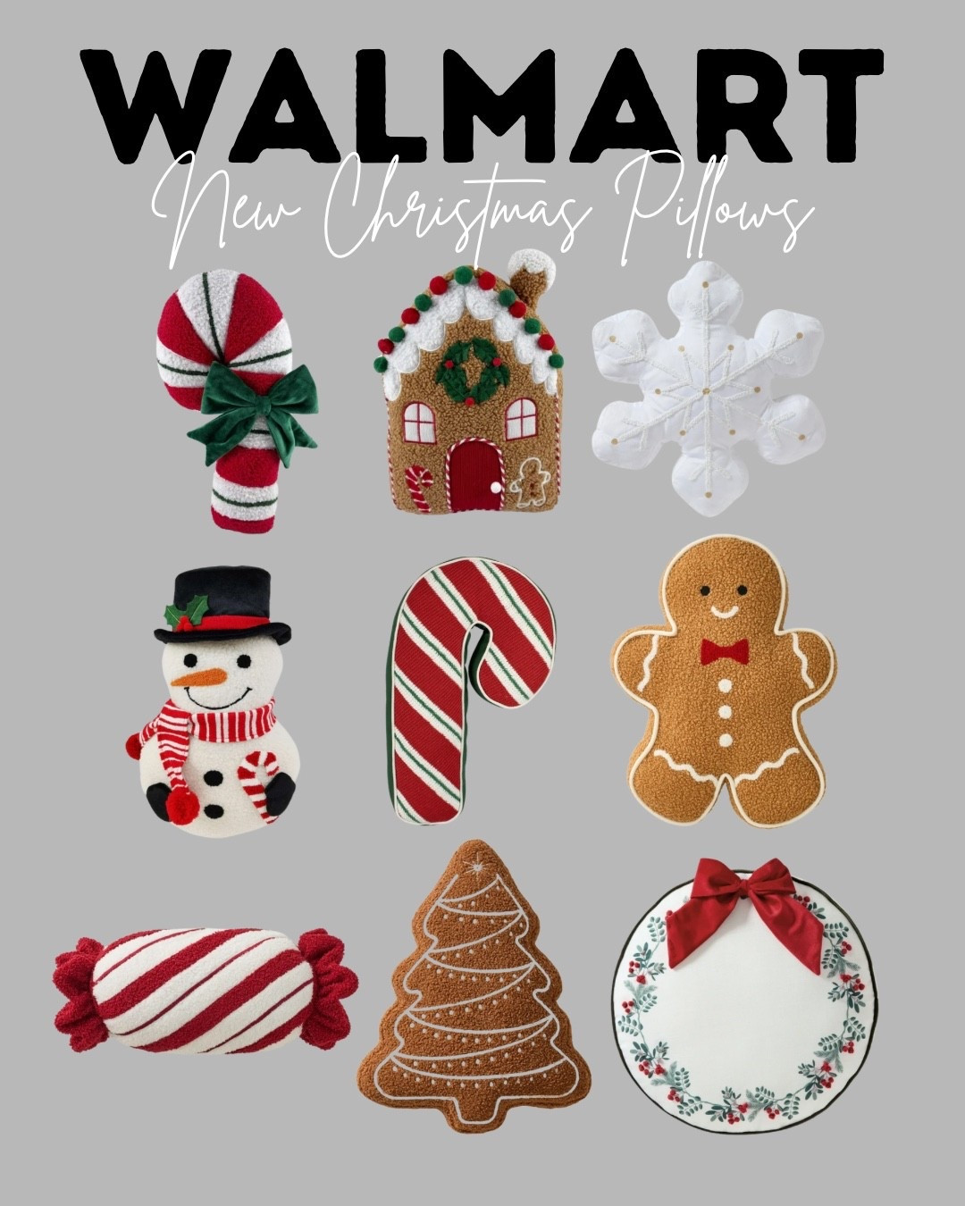 the most adorable holiday pillows from Walmart!!🥹🎄❤️ linked a bunch of other cute options as well 🥰



#walmart #walmartstyle #walmartfinds #walmartfashion #walmartchristmas #christmas #cheistmasdecor #homedecor #seasonaldecor #christmaspillows #sherpapillows #gingerbreadman #camndycane #xmas #tistheseason #decor #seasonalfinds #christmas2025 #newarrivals #mytexashouse #snowman #snowflake 

#LTKCyberWeek #LTKHoliday #LTKSeasonal