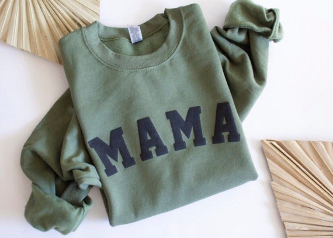 Mama sweatshirt, mom gift, green mama sweatshirt | Etsy (US)