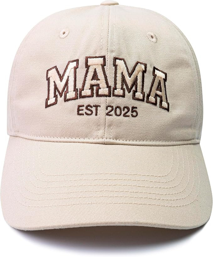 Mama EST 2025 Hat, New Mom Gift, Frist, Embroidered Mama Cap for Women, Gift for New Moms | Amazon (US)