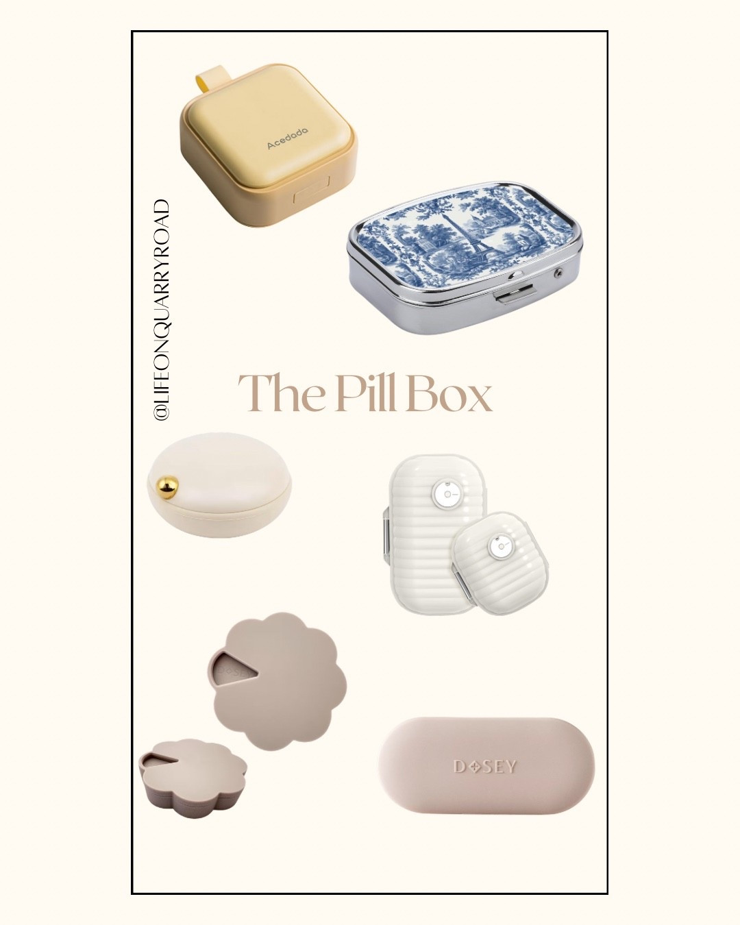 Pill box
The pillbox is convenient to have especially when traveling 
￼

#LTKOver40 #LTKBeauty #LTKselfcare