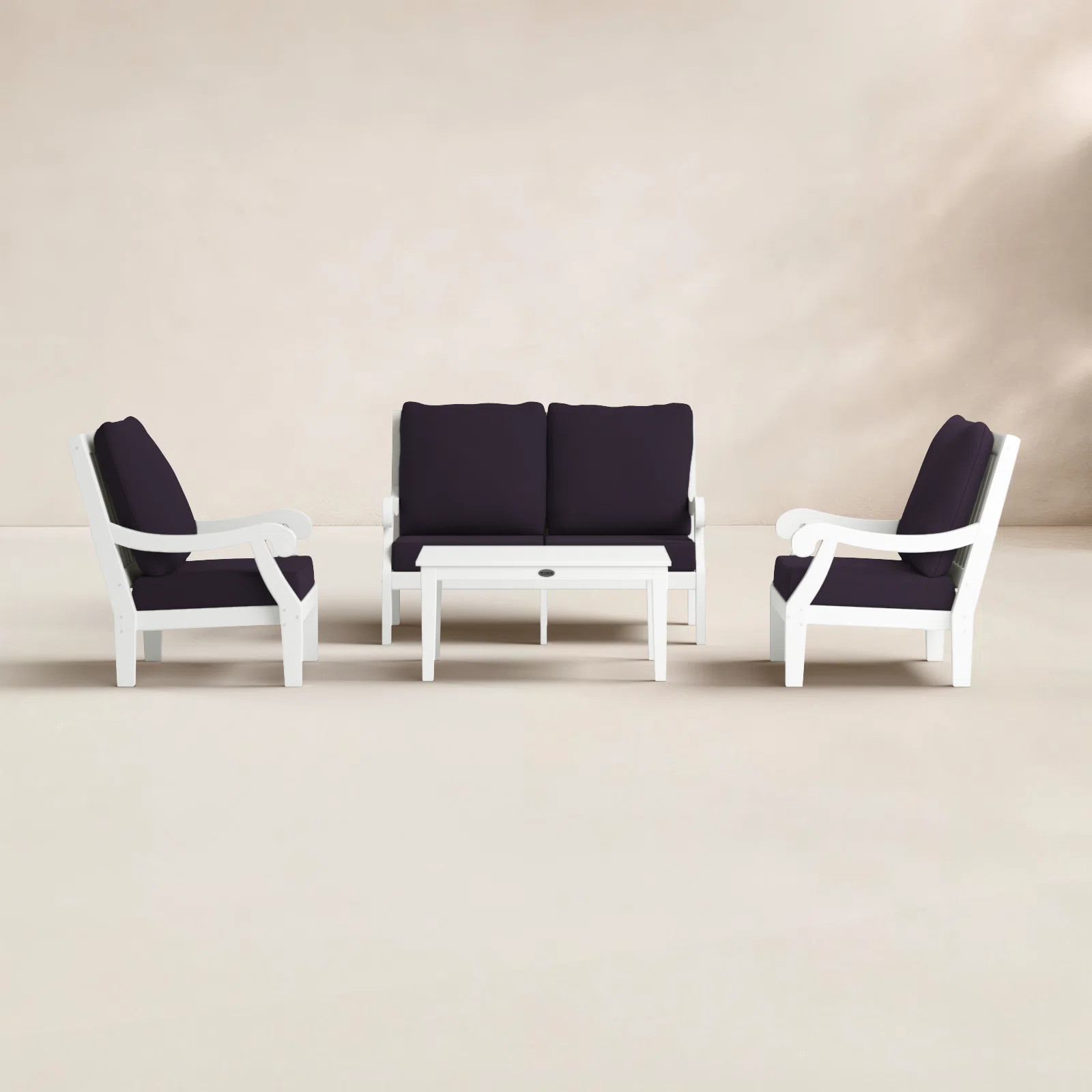 POLYWOOD x Birch Lane Verlyn 4-Piece Deep Seating Set with Loveseat | Wayfair North America