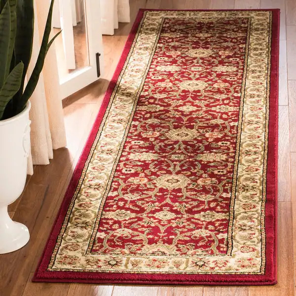SAFAVIEH Lyndhurst Ambrogina Traditional Area Rug - 2'3" x 12' Runner - Red/Ivory | Bed Bath & Beyond