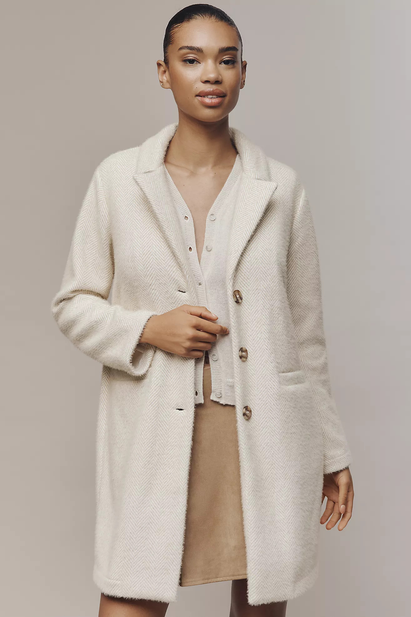 Sanctuary Hometown Fuzzy Knit Coat | Anthropologie (US)