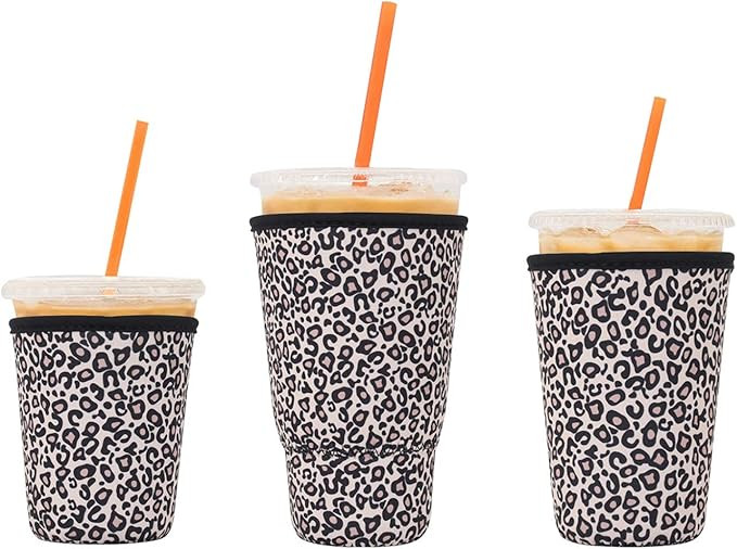 3 Pack Reusable Iced Coffee Sleeves - LOVAC Insulator Sleeve for Cold Beverages, Neoprene Cup Hol... | Amazon (US)
