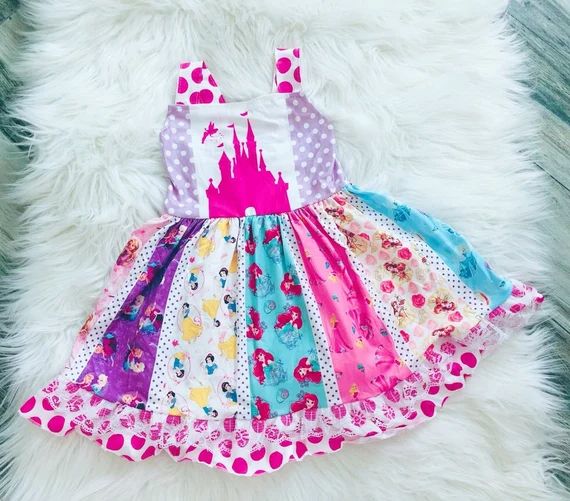 Disney Princess Castle Twirl Dress FREE SHIPPING | Etsy | Etsy (US)