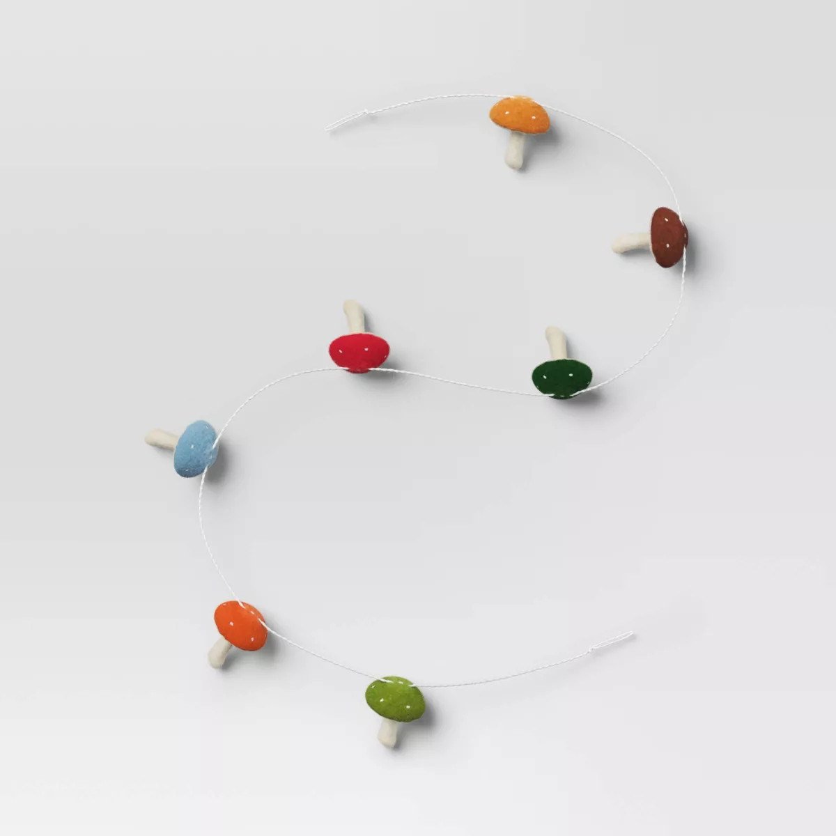 6' Colorful Fabric Mushroom Christmas Decorative Wall Garland - Wondershop™ | Target