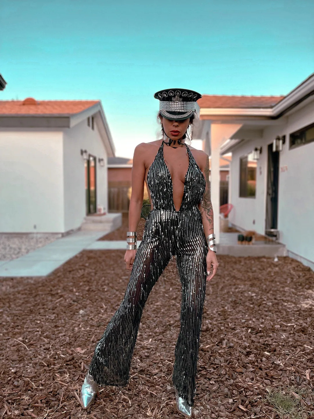 Sequin Fringe Backless Jumpsuit: Festival Disco Rave Outfit - Etsy | Etsy (US)