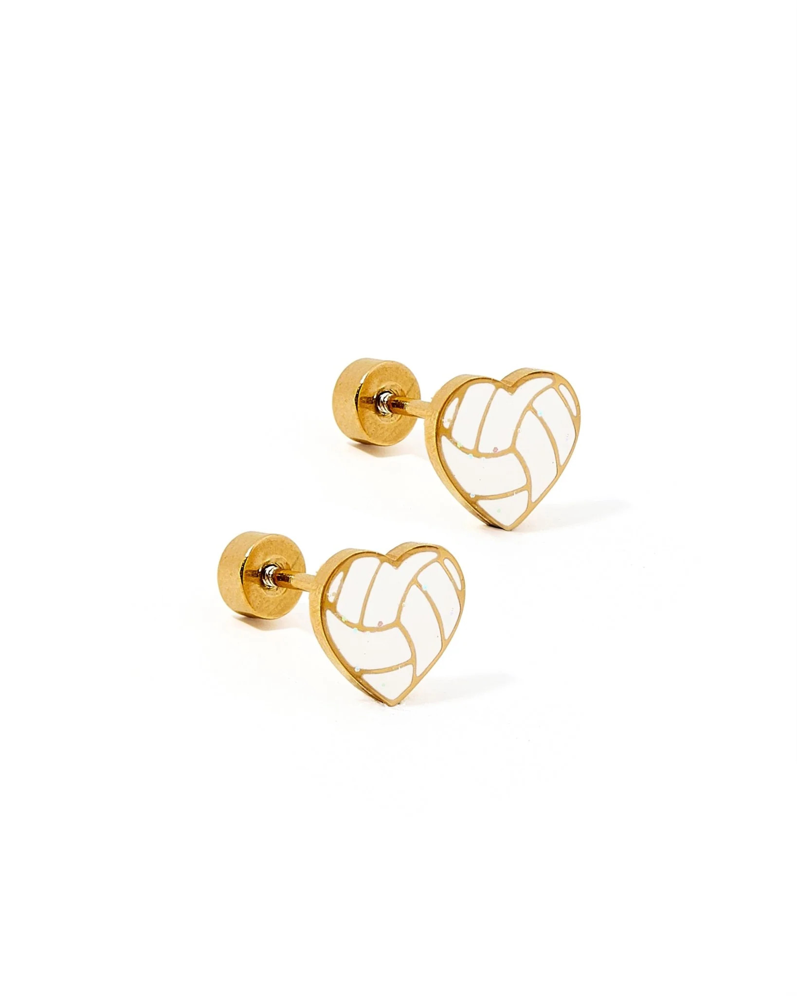 Screwback Stud Earrings - Volleyball | LINNY CO LLC