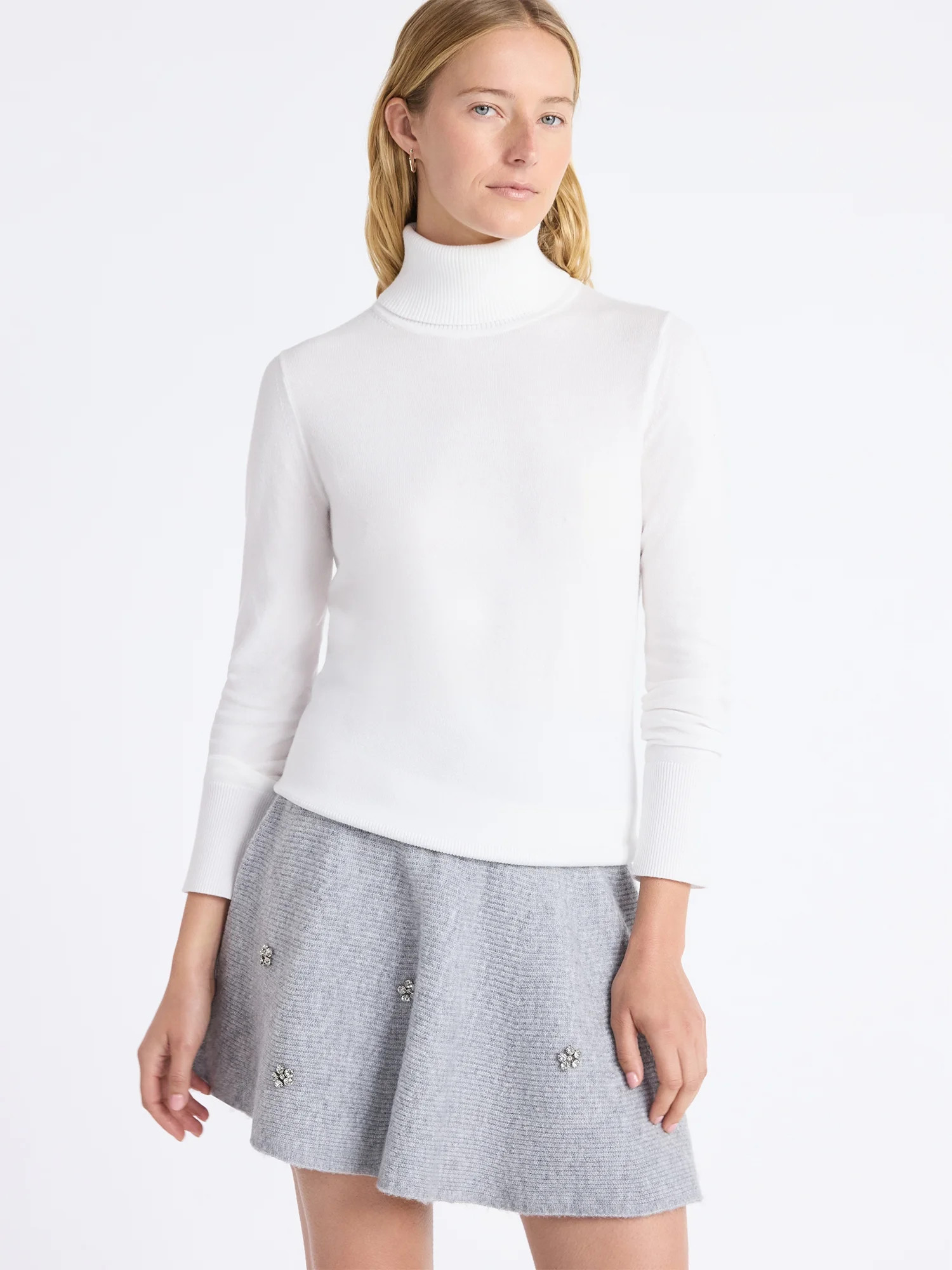 Free Assembly Women's Cozy Yarn Turtleneck Sweater with Long Sleeves, Sizes XS-XXL | Walmart (US)