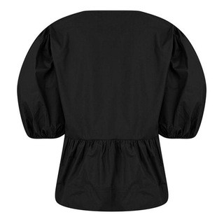 Cotton Poplin Peplum Tie Blouse | Flannels UK