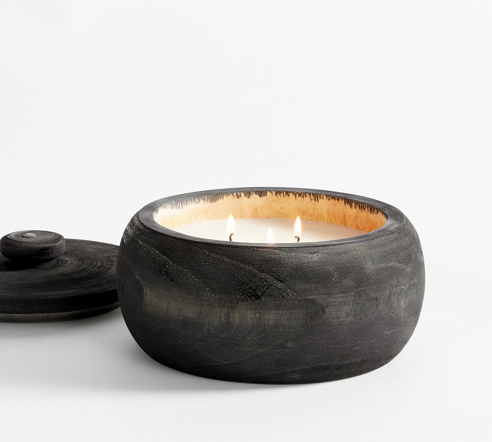 Wood Candle with Lid - Citronella & Geranium | Pottery Barn (US)