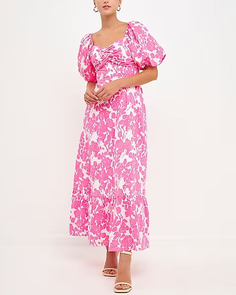 Free The Roses Floral Print Maxi Dress | Express