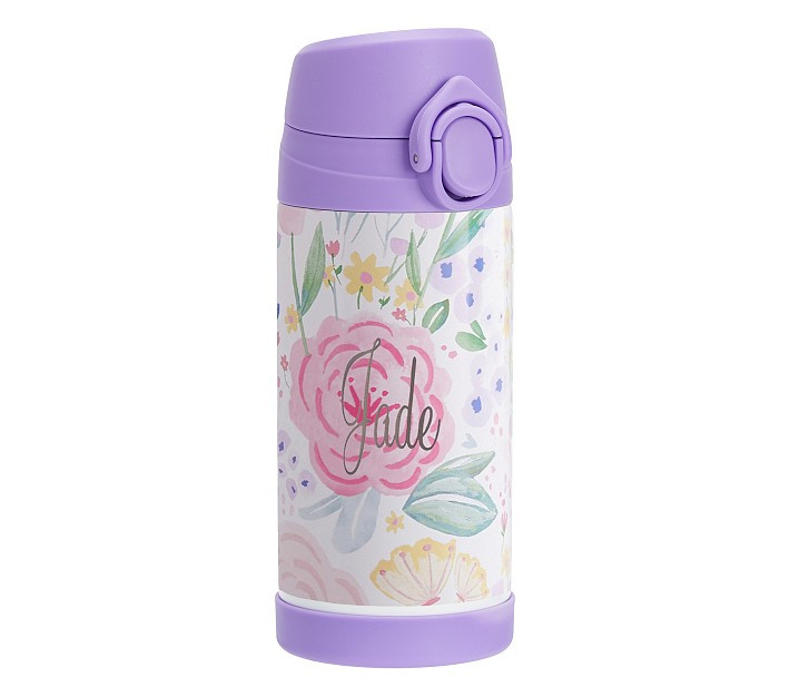 Mackenzie Lavender Floral Blooms Water Bottles | Pottery Barn Kids