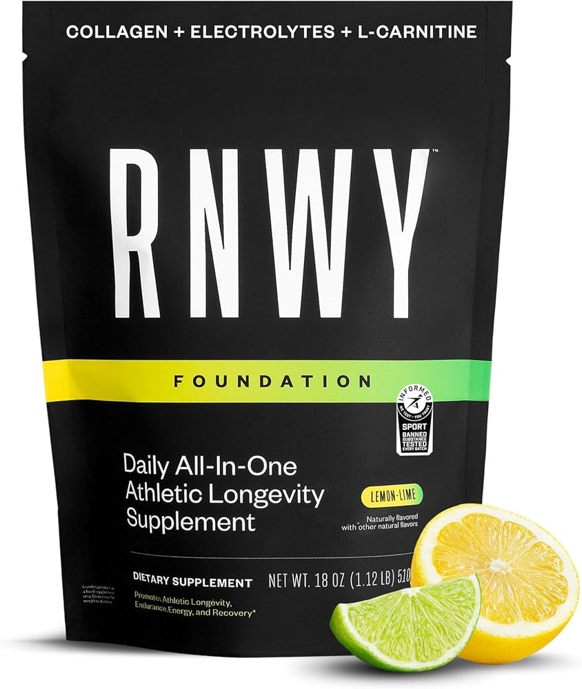 RNWY Foundation Supplement:Collagen, Joint Support, Hydration, Electrolytes, Lemon-Lime Protein P... | Amazon (US)