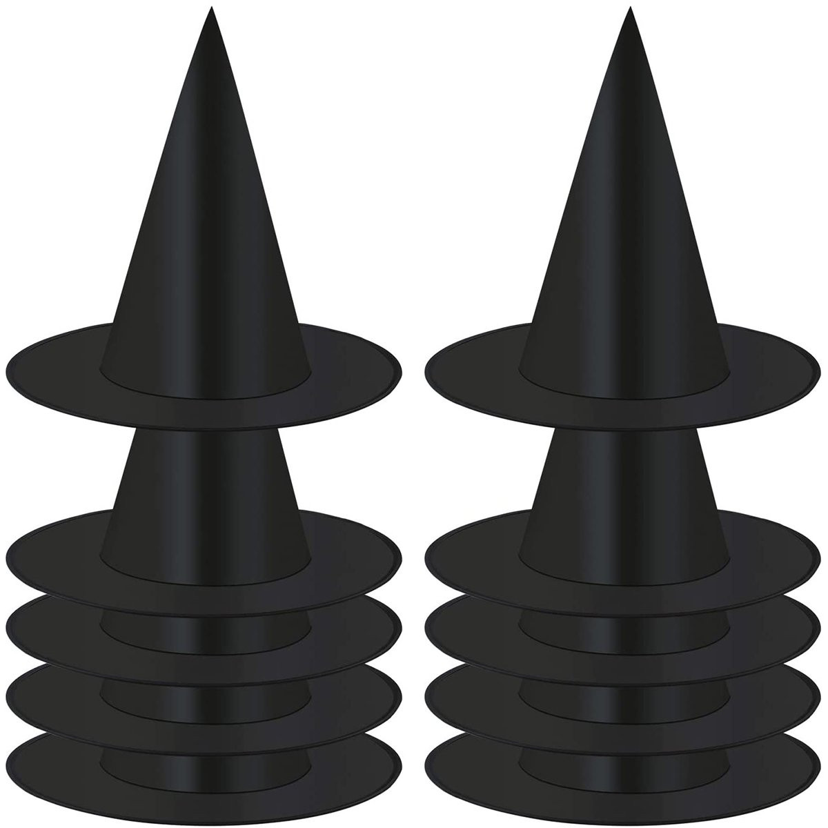 Halloween Black Witch Hat for Adult, 10pcs Halloween Costume Accessory Decorations for Christmas ... | Walmart (US)