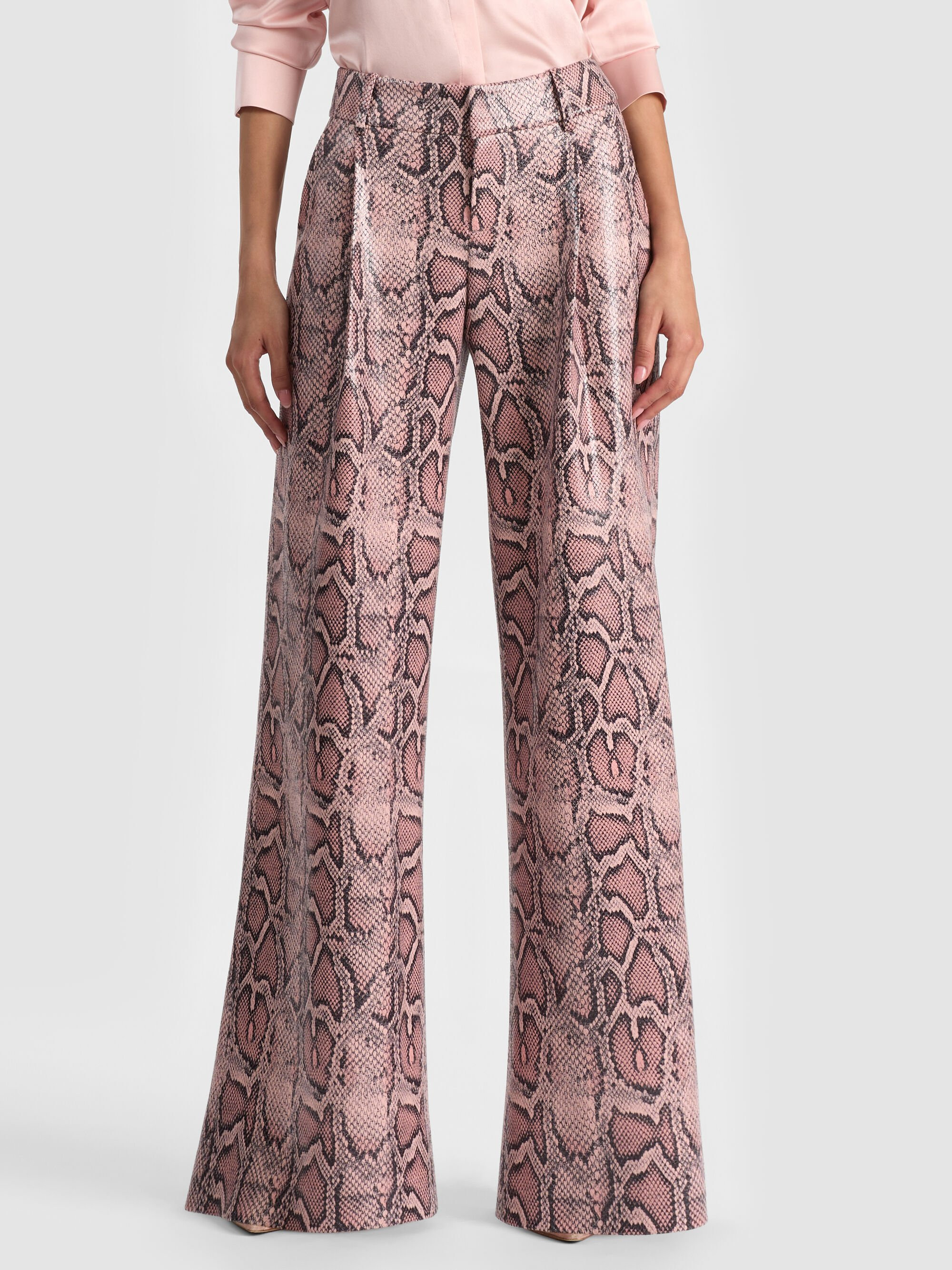 ERIC VEGAN SNAKESKIN PANT | Alice + Olivia