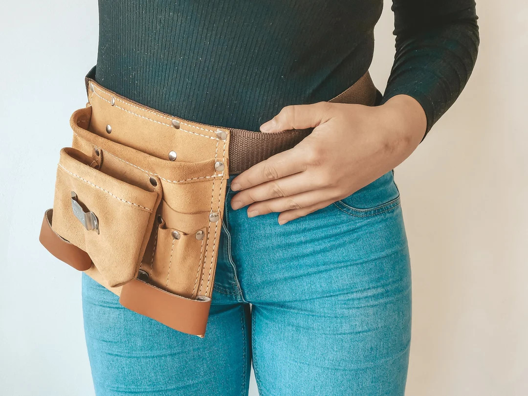 Leather Tool Belt Tool Belt for Women Garden Tool Belt Florist Tool Belt Tool Pouch Womens Tool B... | Etsy (US)