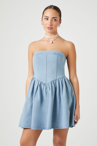 Denim Fit & Flare Mini Dress | Forever 21