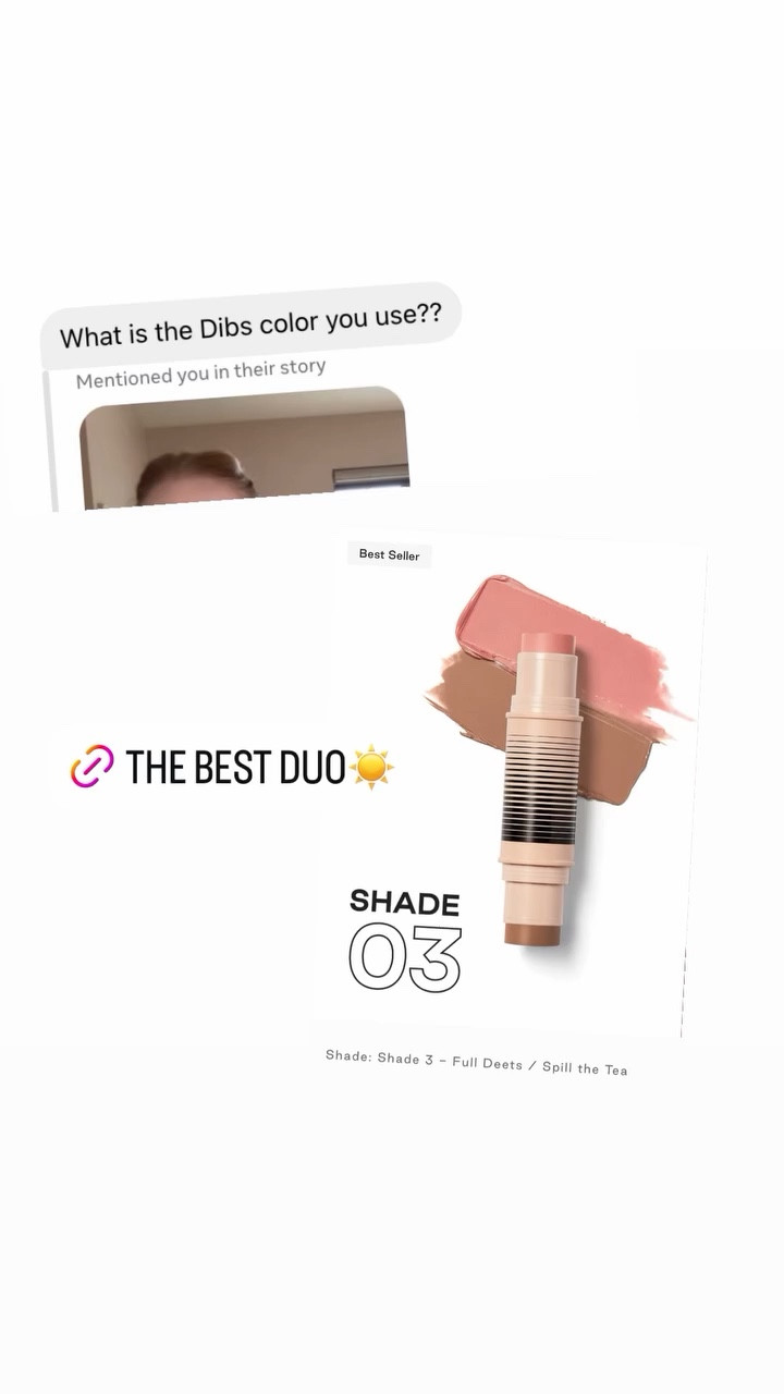 My favorite make up duo is this Dibs stick! One of the best things to give your face a lift☀️ Wear it with or without make up!

#LTKmomlife #LTKgrwm #LTKBeauty