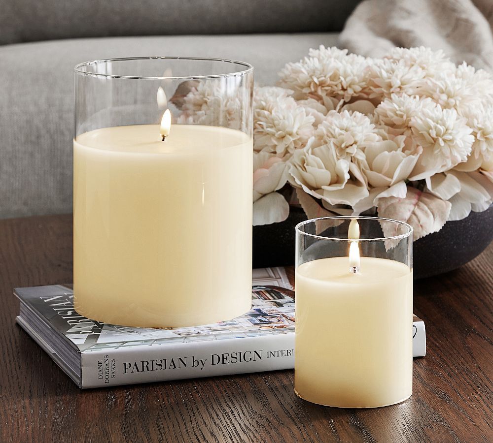 Flameless Candle in Glass Vessel | Pottery Barn (US)