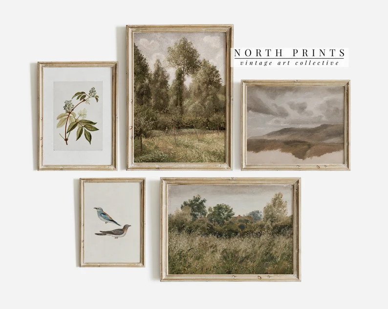 Rustic Gallery Wall Art SET | Neutral Vintage Gallery Print Set Nature PRINTABLE #S84 | Etsy (US)