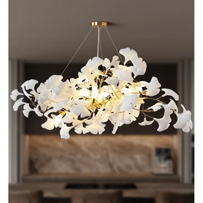 59-inch gold 10-light ginkgo chandelier | Target