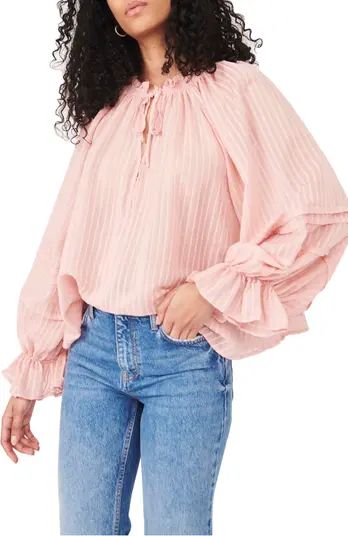 Out of Town Split Neck Blouse | Nordstrom