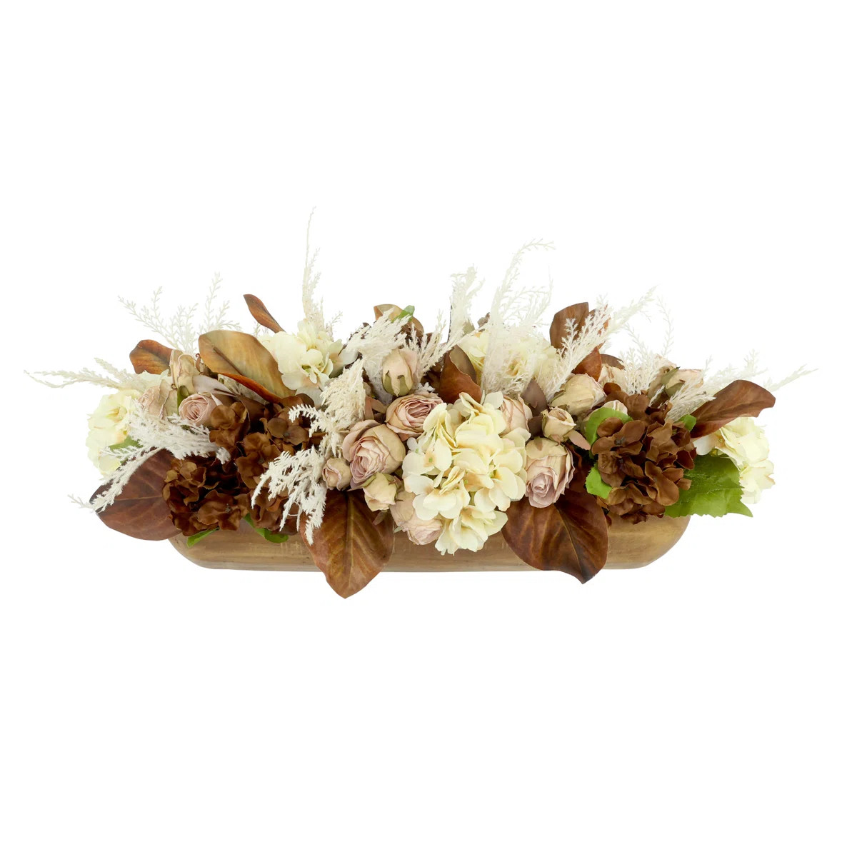 Fall Centerpiece with Hydrangeas, Pampas and Roses | Wayfair North America