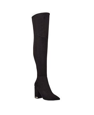 Calvin Klein Women's Marriet Over The Knee High Heel Narrow Calf Boots & Reviews - Boots - Shoes ... | Macys (US)
