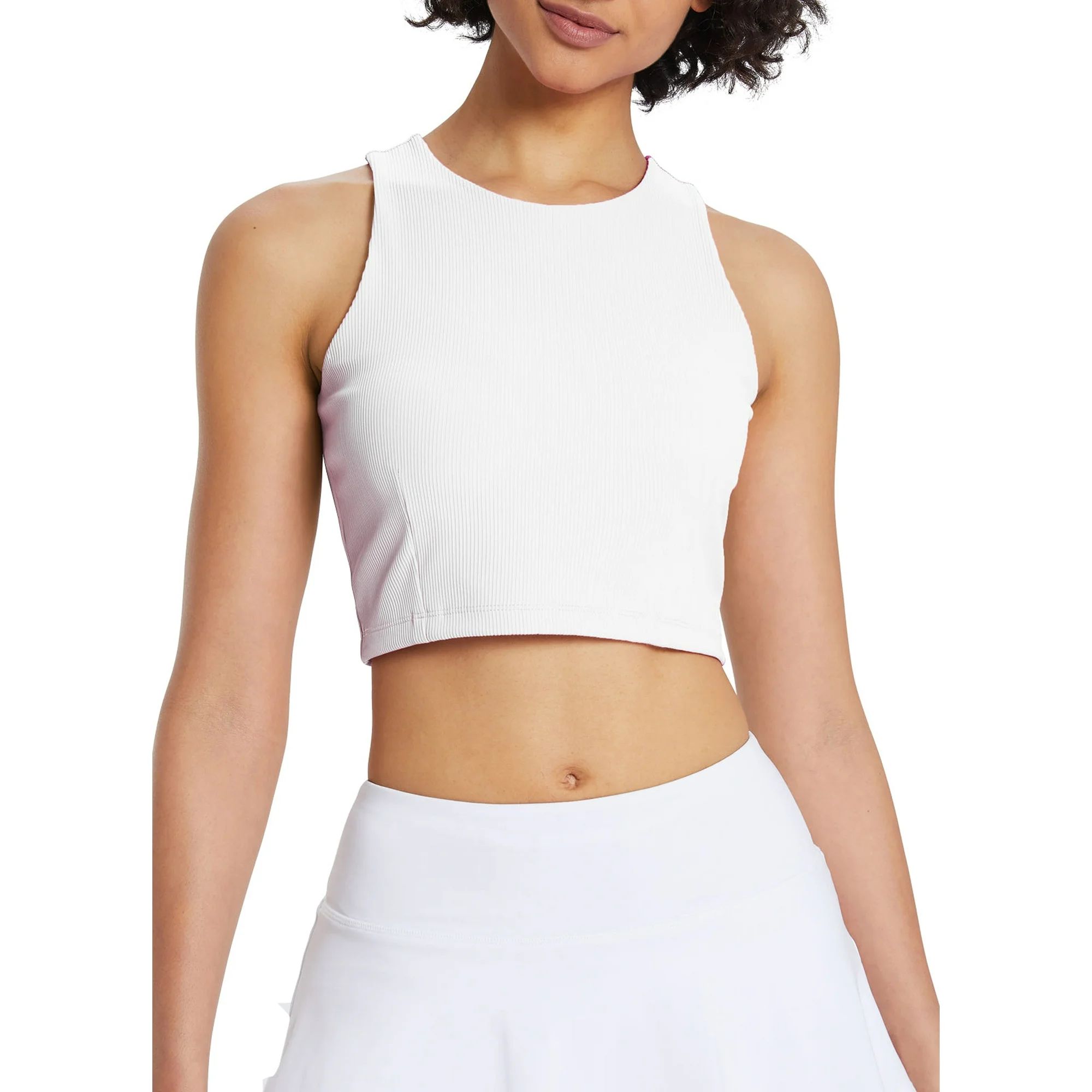 BALEAF Women's Crop Tank Tops Cute Sleeveless Workout Tops White S | Walmart (US)