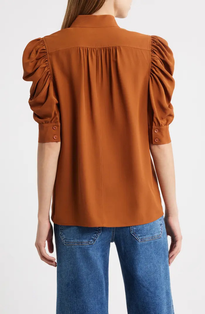 Gillian Silk Button-Up Shirt | Nordstrom
