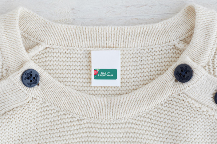 "Posy" - Customizable Custom Name Labels in Black by Rebecca Durflinger. | Minted