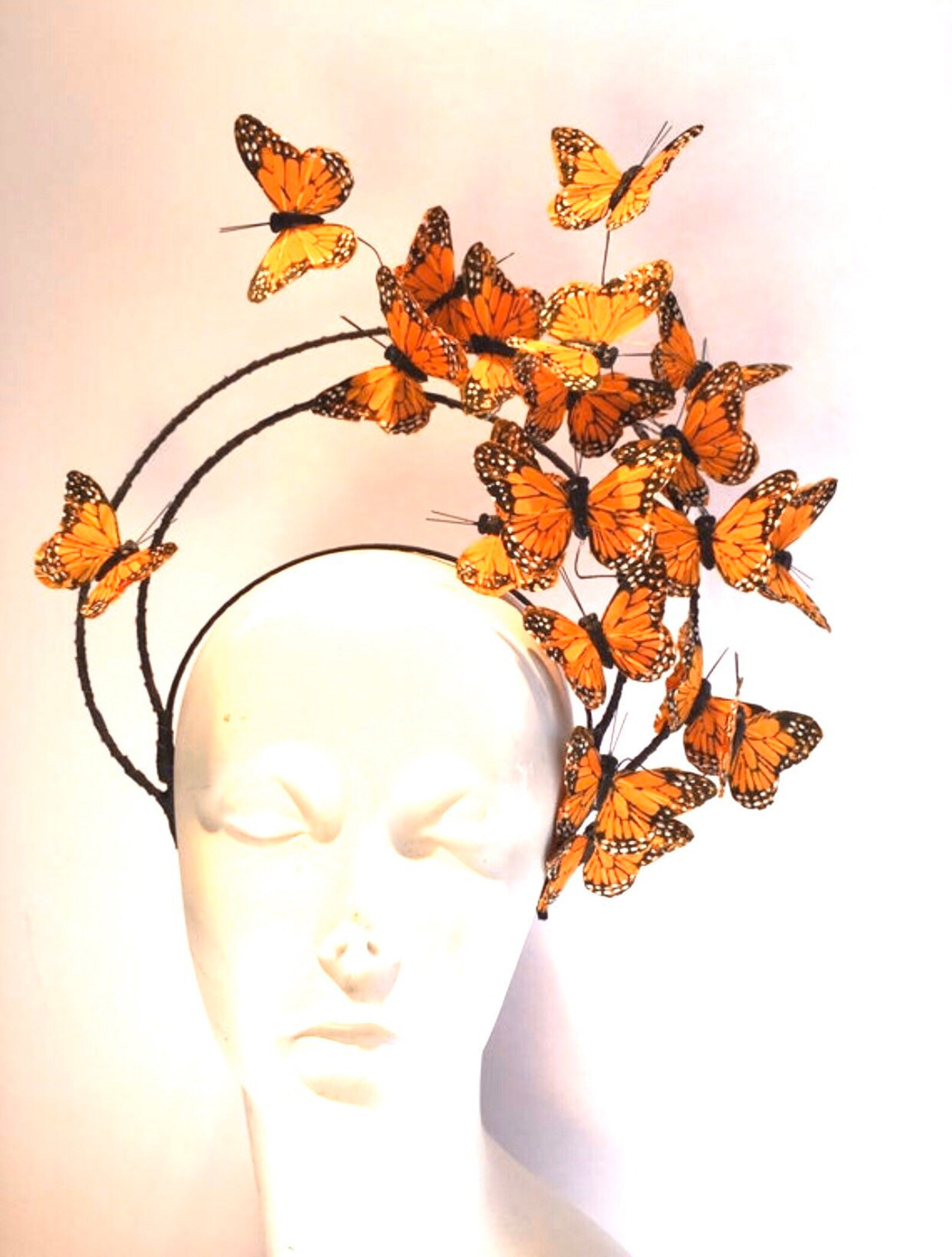 Read the full title
    Orange fascinator- Butterfly Hat- Derby- Ladies Luncheon | Etsy (US)